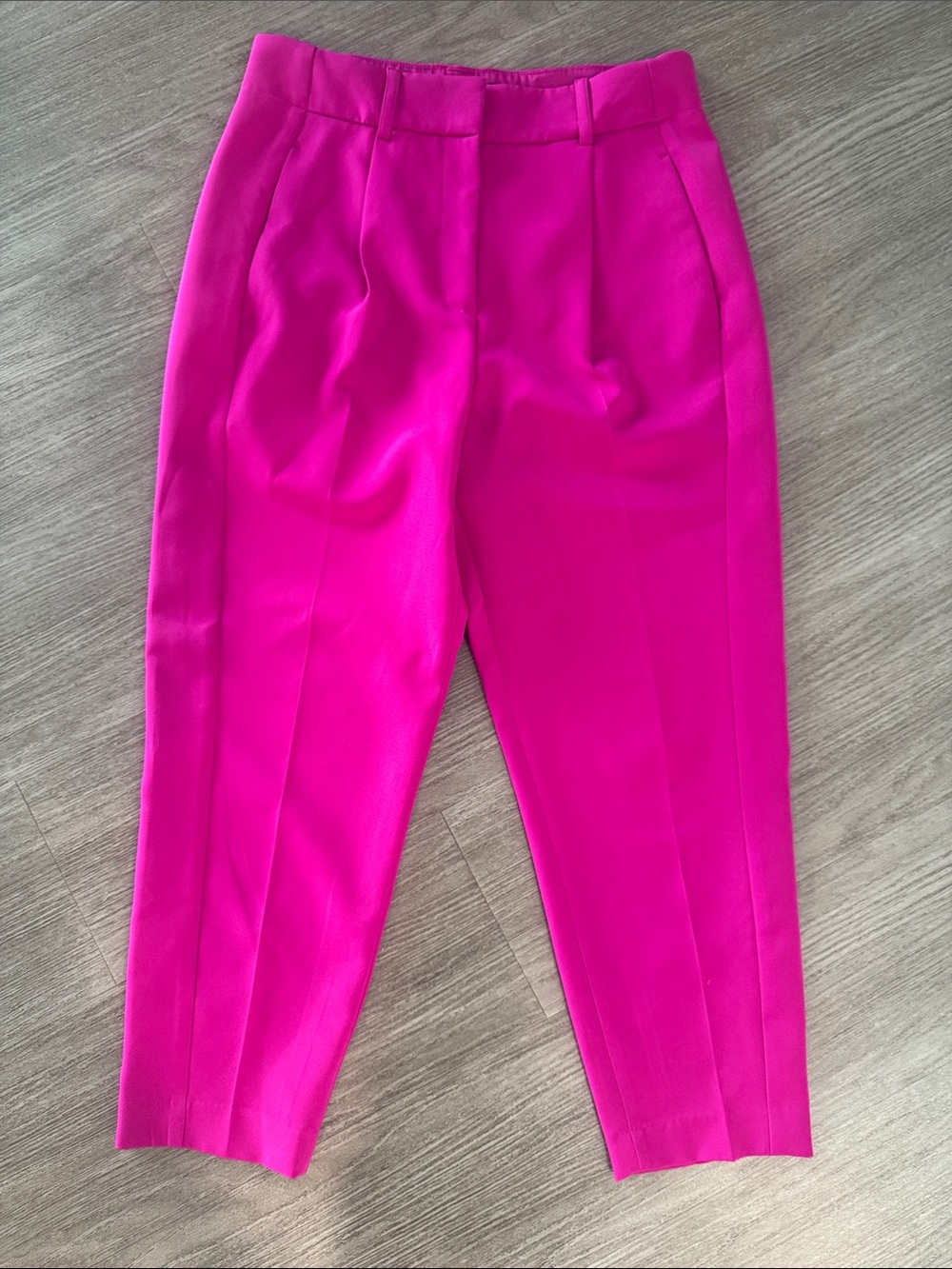 Women's Fuchsia Tailored Cropped Pants
